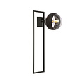 Plafonnier design Roskilde noir avec boule en verre opale blanc E14