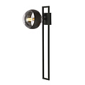 Roskilde long design ceiling lamp black with striped glass ball E14
