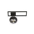 Emibig Emibig Roskilde plafón negro con bola de vidrio rayada E14 - Iluminación perfecta para cualquier espacio