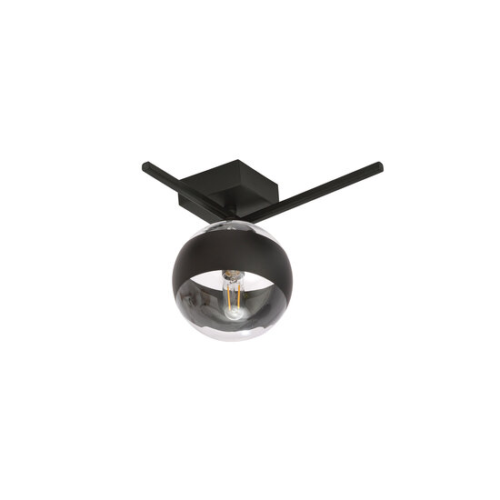 Roskilde petite lampe design pour plafond avec boule en verre rayé E14