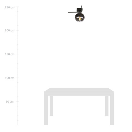 Roskilde petite lampe design pour plafond avec boule en verre rayé E14