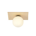 Slagelse Scandinavian ceiling lamp gold brass with opal glass ball E14