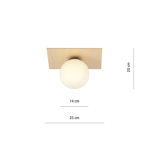 Emibig Emibig Slagelse Scandinavian ceiling lamp gold brass with opal glass ball E14 - Perfect for modern interiors