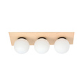Slagelse triple scandinavische plafondlamp goud messing met opaal glazen bollen E14