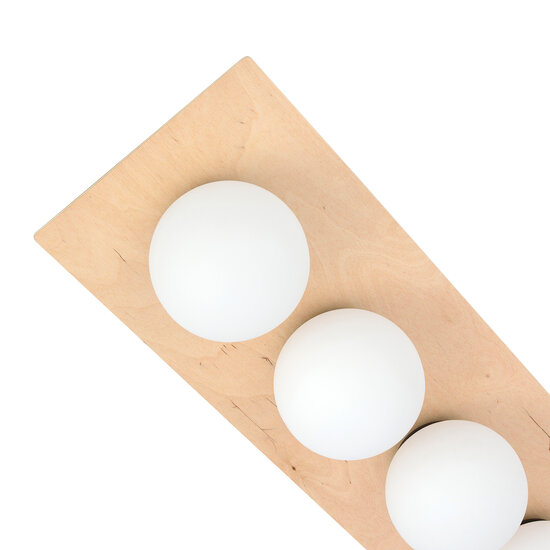 Slagelse triple scandinavische plafondlamp goud messing met opaal glazen bollen E14