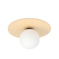 Emibig Emibig Slagelse round Scandinavian ceiling lamp gold brass with opal glass ball E14 - Ideal design lighting for modern interiors