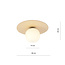 Emibig Emibig Lampe de plafond ronde scandinave Slagelse en laiton doré avec boule en verre opale E14 - Éclairage design idéal pour les intérieurs modernes
