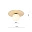 Emibig Emibig Slagelse round Scandinavian ceiling lamp gold brass with opal glass ball E14 - Ideal design lighting for modern interiors