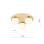Emibig Emibig Lampe de plafond scandinave triple ronde Slagelse en laiton doré avec boules en verre opale E14 - Illuminez votre espace avec élégance