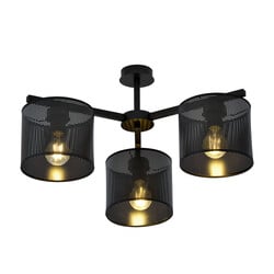 Emibig Gentofte black ceiling lamp with 3 metal shades E27