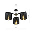 Emibig Emibig Lampe de plafond noire Gentofte avec 3 abat-jours en métal E27 - Éclairage idéal pour tous les espaces