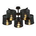 Emibig Emibig Gentofte large ceiling lamp black with 5 metal shades E27 - Ideal lighting for your living space