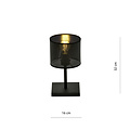 Gentofte tafellamp zwart met E27 lamp
