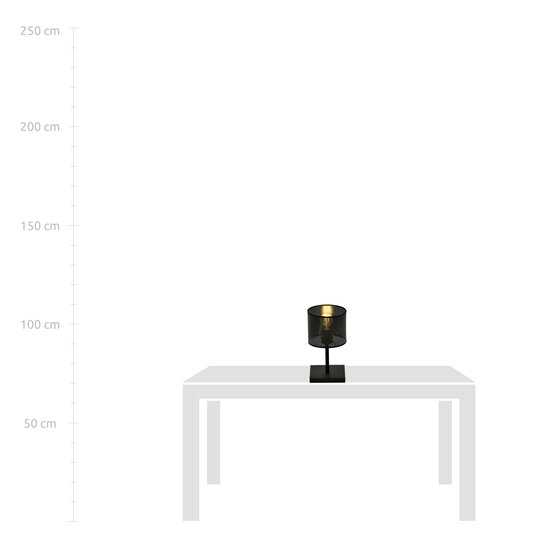 Lampe de table Gentofte noire avec ampoule E27