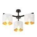 Emibig Emibig Gentofte lámpara de techo negra y blanca con 3 pantallas de metal E27 - Iluminación elegante para cualquier habitación