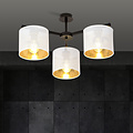 Emibig Emibig Gentofte lampe de plafond noire et blanche avec 3 abat-jours en métal E27 - Éclairage élégant pour chaque pièce