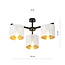 Emibig Emibig Gentofte lámpara de techo negra y blanca con 3 pantallas de metal E27 - Iluminación elegante para cualquier habitación