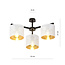 Gentofte black and white ceiling lamp with 3 metal shades E27