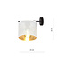 Gentofte wit en zwarte wandlamp 1XE27 met metalen kap