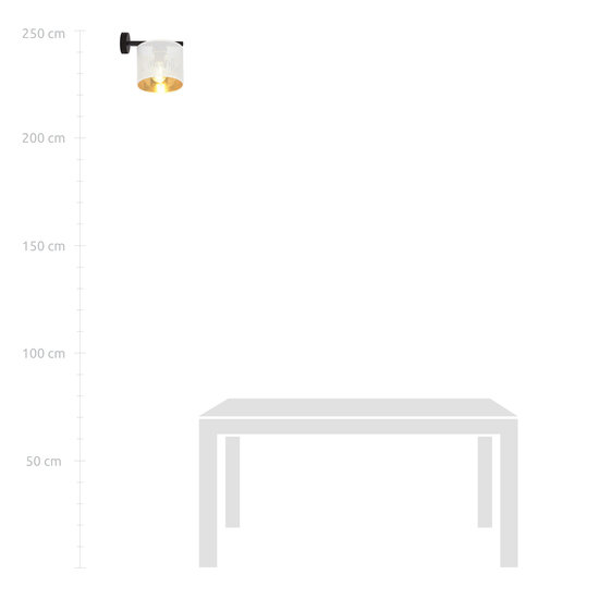 Emibig Emibig Aplique de pared Gentofte blanca y negra 1XE27 con pantalla de metal - Iluminación ideal para cualquier espacio