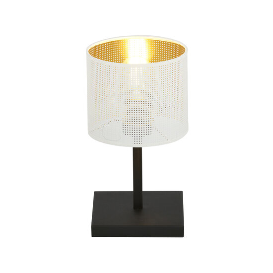 Emibig Emibig Lámpara de mesa Gentofte blanca y negra con bombilla E27 - Ideal para cualquier espacio