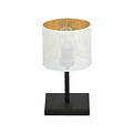 Gentofte white and black table lamp with E27 bulb