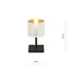 Lámpara de mesa Gentofte blanca y negra con bombilla E27