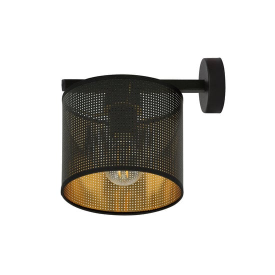Emibig Emibig Gentofte black and gold wall lamp 1XE27 with metal shade - Ideal for creating a stylish ambiance