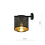 Gentofte black and gold wall lamp 1XE27 with metal shade