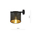 Gentofte zwart en gouden wandlamp 1XE27 met metalen kap