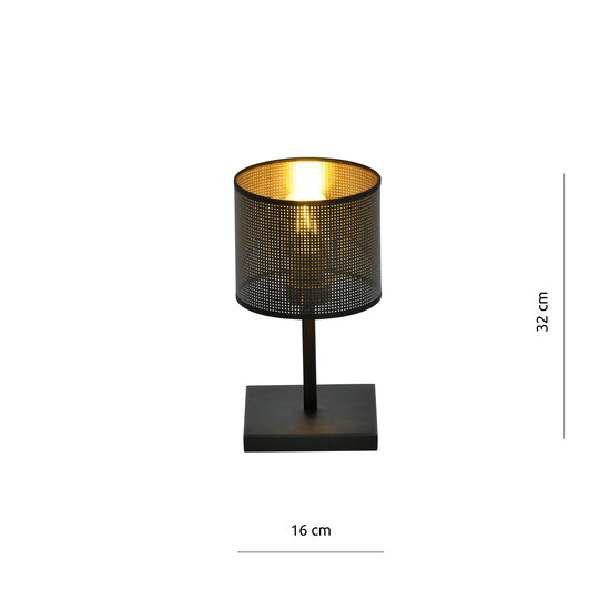 Emibig Emibig Gentofte gold with black table lamp with E27 bulb - Ideal for any space