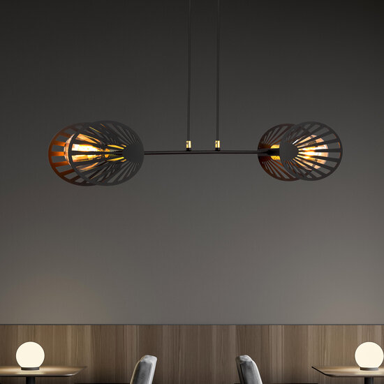 Emibig Emibig Guldborgsund lampe suspendue noire exceptionnelle métal 2x E27 - Parfaite pour les intérieurs modernes
