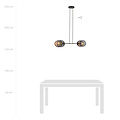 Emibig Emibig Guldborgsund lámpara colgante negra excepcional metal 2x E27 - Perfecta para interiores modernos