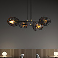 Emibig Emibig Guldborgsund gran lámpara colgante negra metal 4x E27 - Iluminación perfecta para cualquier espacio
