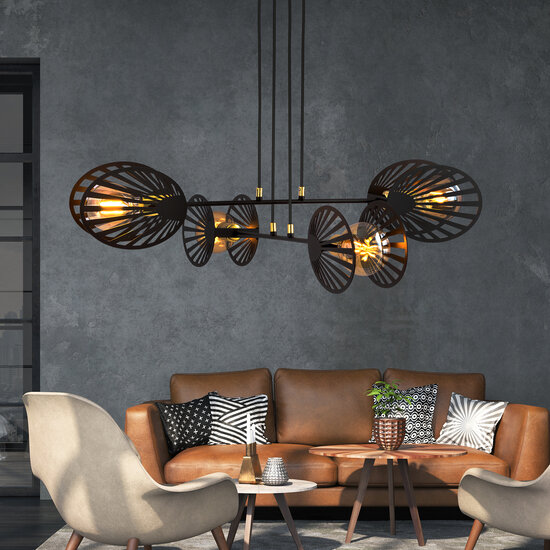Emibig Emibig Guldborgsund grande lampe suspendue noire métal 4x E27 - Éclairage parfait pour chaque espace