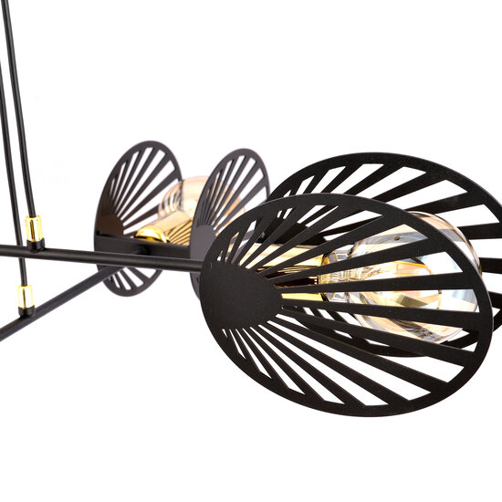 Emibig Emibig Guldborgsund grote zwarte hanglamp metaal 4x E27 - Perfecte verlichting voor elke ruimte