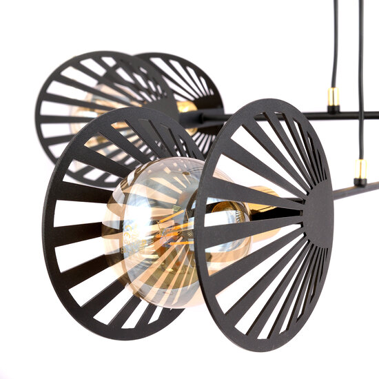Emibig Emibig Guldborgsund gran lámpara colgante negra metal 4x E27 - Iluminación perfecta para cualquier espacio