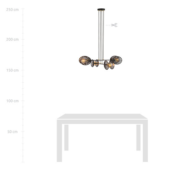 Emibig Emibig Guldborgsund large black hanging lamp metal 4x E27 - Perfect lighting for any space