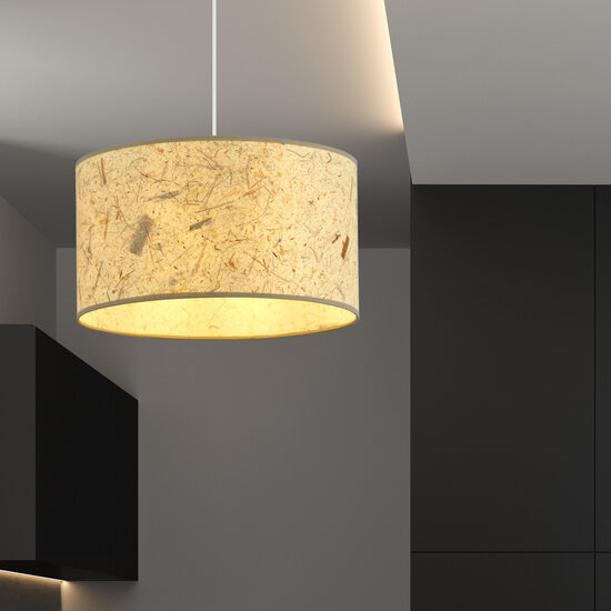 Emibig Emibig Greve lámpara colgante textil redonda única tubo 1x E27 - Ideal para crear una atmósfera acogedora en cualquier habitación