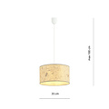 Emibig Emibig Greve single round textile striking hanging lamp tube 1x E27 - Ideal for creating a cozy atmosphere in any room