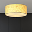 Greve large textile woody ceiling lamp round 3x E27