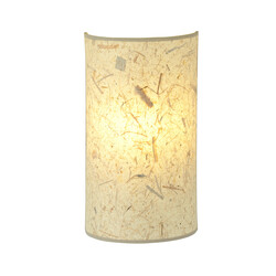 Greve wandlamp in ruwe textiel natuurkleur 1x E14