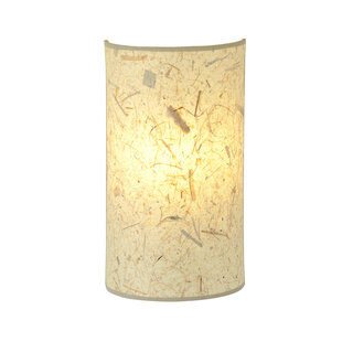 Greve wandlamp in ruwe textiel natuurkleur 1x E14