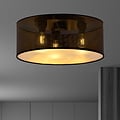 Emibig Emibig Skive grote zwart en gouden plafondlamp rond 3x E27 - Perfect voor een stijlvolle verlichting