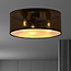 Emibig Emibig Skive grande lampe de plafond noire et dorée ronde 3x E27 - Idéale pour un éclairage élégant dans votre maison