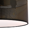 Skive large black and gold ceiling lamp round 3x E27
