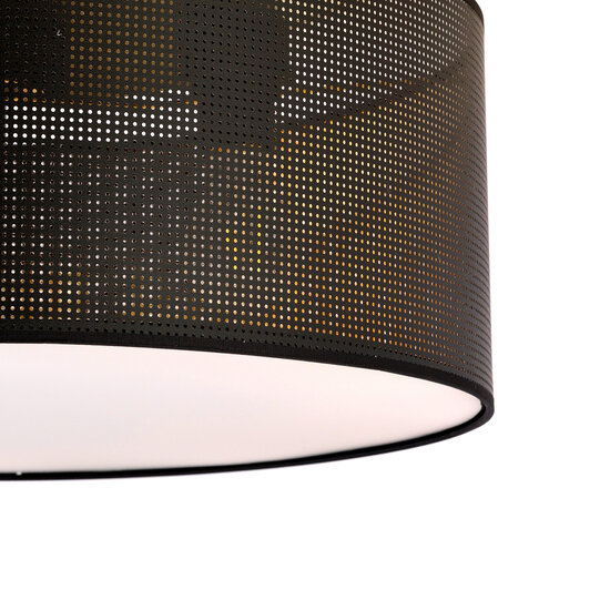 Emibig Emibig Skive gran lámpara de techo negra y dorada redonda 3x E27 - Ideal para una iluminación elegante en su hogar