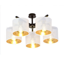 Emibig Gentofte white and black large ceiling lamp with 5 metal shades E27