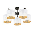 Emibig Emibig Gentofte white and black large ceiling lamp with 5 metal shades E27 - Perfect for stylish living room lighting