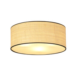 Varde large textile ceiling lamp round 3x E27